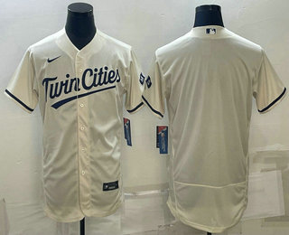 Mens Minnesota Twins Blank Cream 2022 City Connect Flex Base Stitched Jersey->minnesota twins->MLB Jersey